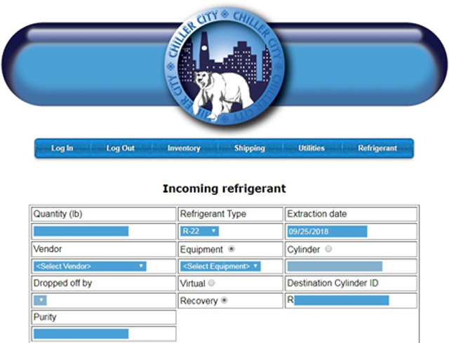 Chiller City Refrigerant Tracking